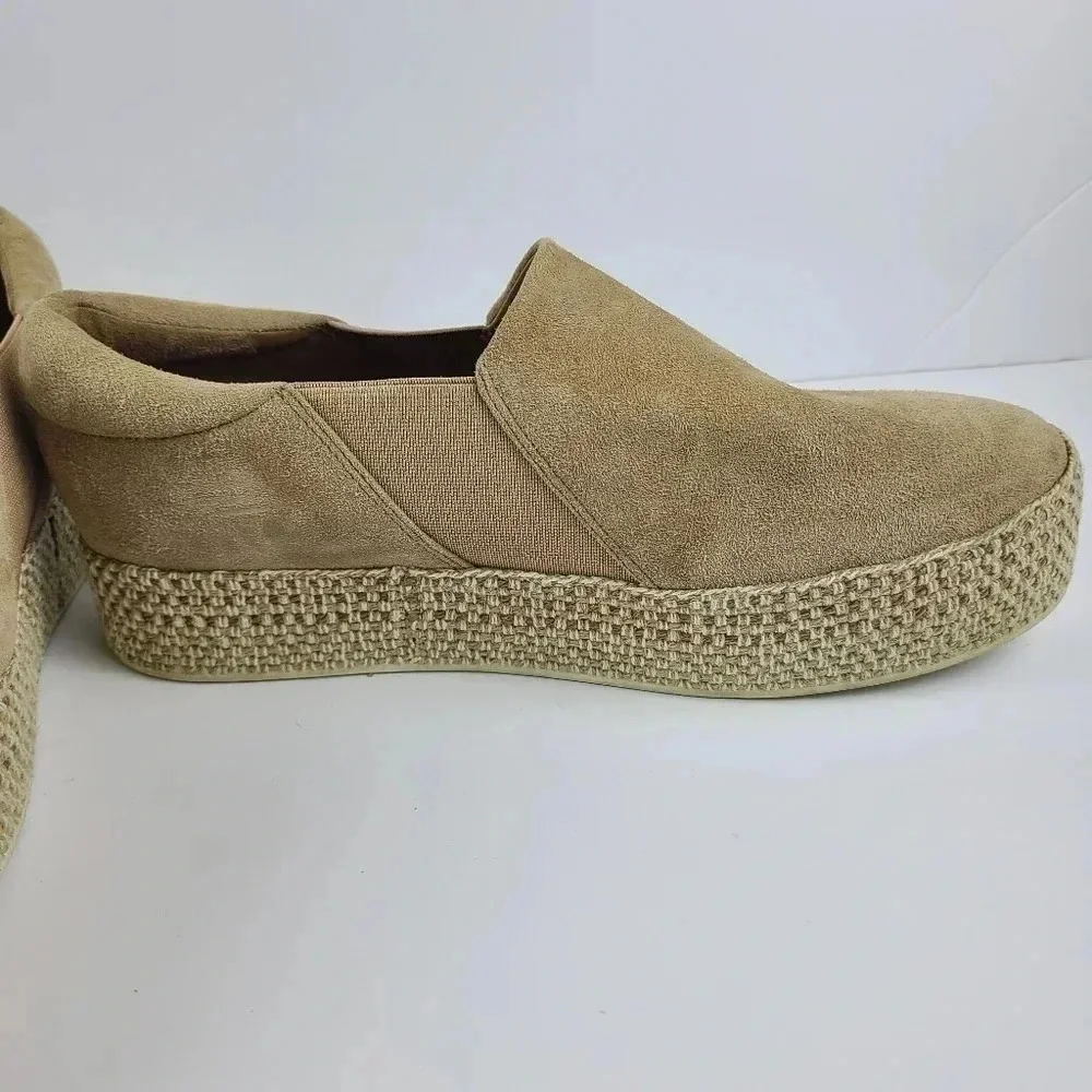Vince Tan suede Saxon espadrilles Size 8 Comfort Casual Girls Day Adveture